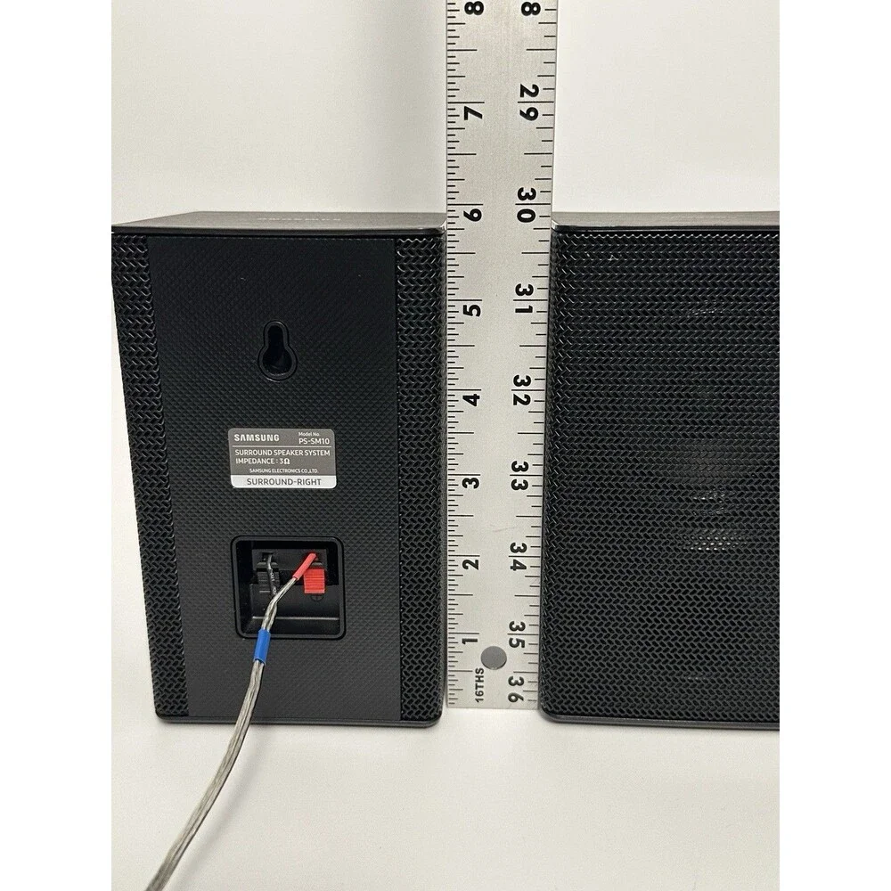 Samsung PS-SM10 Surround Speakers Left Right Pair 3 Ohm w/ Wires UNTESTED